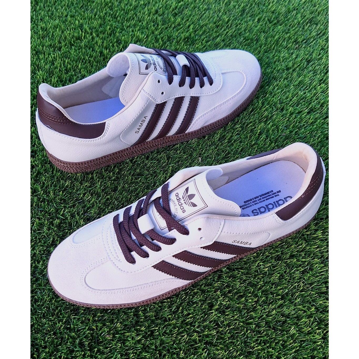 Adidas samba branco castanho